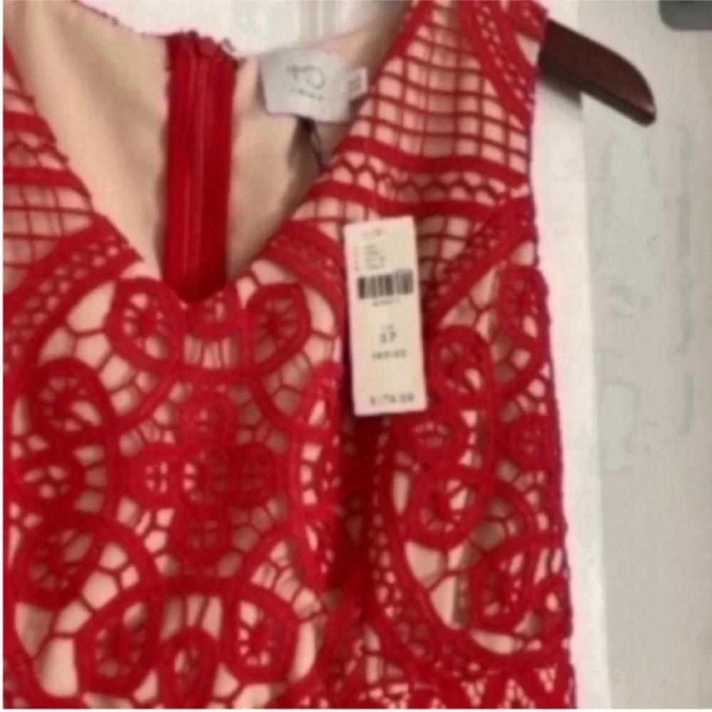 Anthropologie HD in Paris Lined Red Lace Dress - Picture 4 of 6